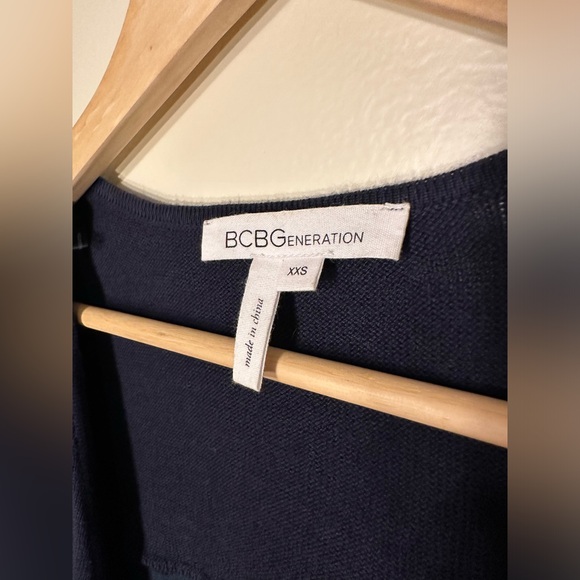 BCBMAXAZRIA Blue Chiffon Cardigan top - Picture 2 of 7